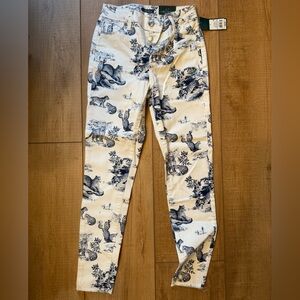 Wild Fable Cream and Blue Skinny Jeans